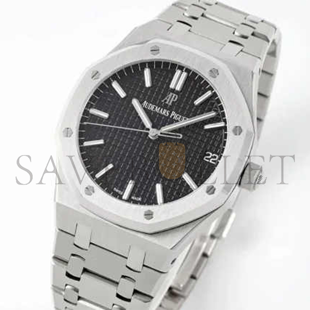 AUDEMARS PIGUET ROYAL OAK 41MM STEEL BLACK DIAL WATCH 15500ST.OO.1220ST.03